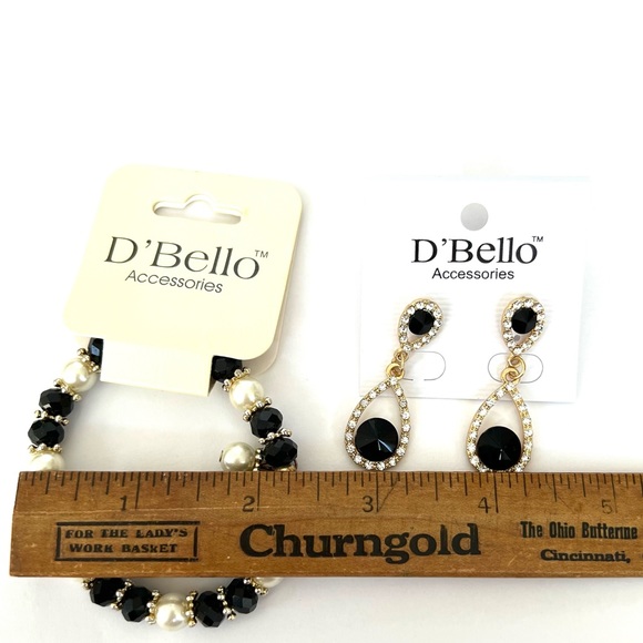 🆕 D’Bello stretch Bracelet & matching drop pierced earrings - Picture 4 of 4